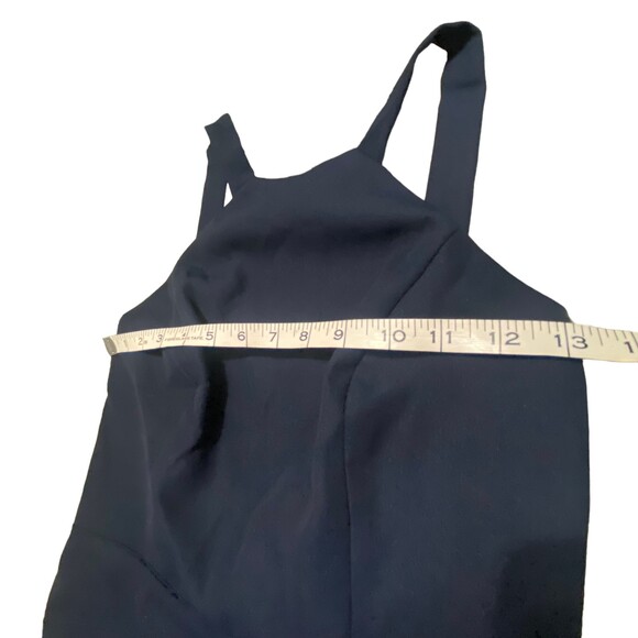 Dessy Collections 3039 Long dress Size 2 Midnight navy blue NWT Formal Crepe - Picture 12 of 12